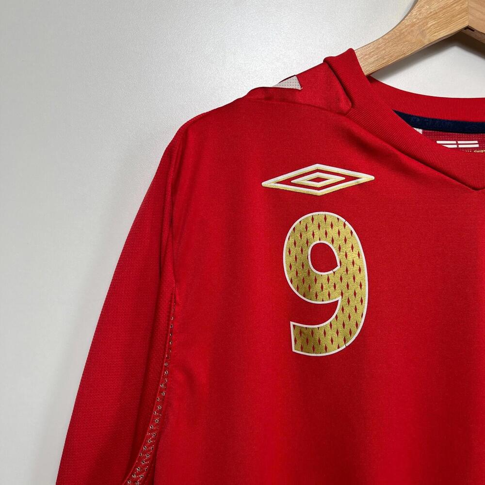 Vintage 2006 England National Team Home Red Umbro Jersey Size XL #9 Rooney - Picture 7 of 15